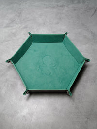 Collapsible Kraken Dice Tray Black and Light Green