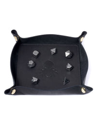 Leather Dice Tray In Black