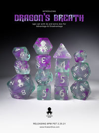 Dragon's Breath: Vapor Glow in the Dark 14pc Dice Set