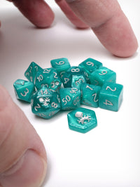 Feytfull  Turquoise 12pc 10mm Mini RPG Dice Set