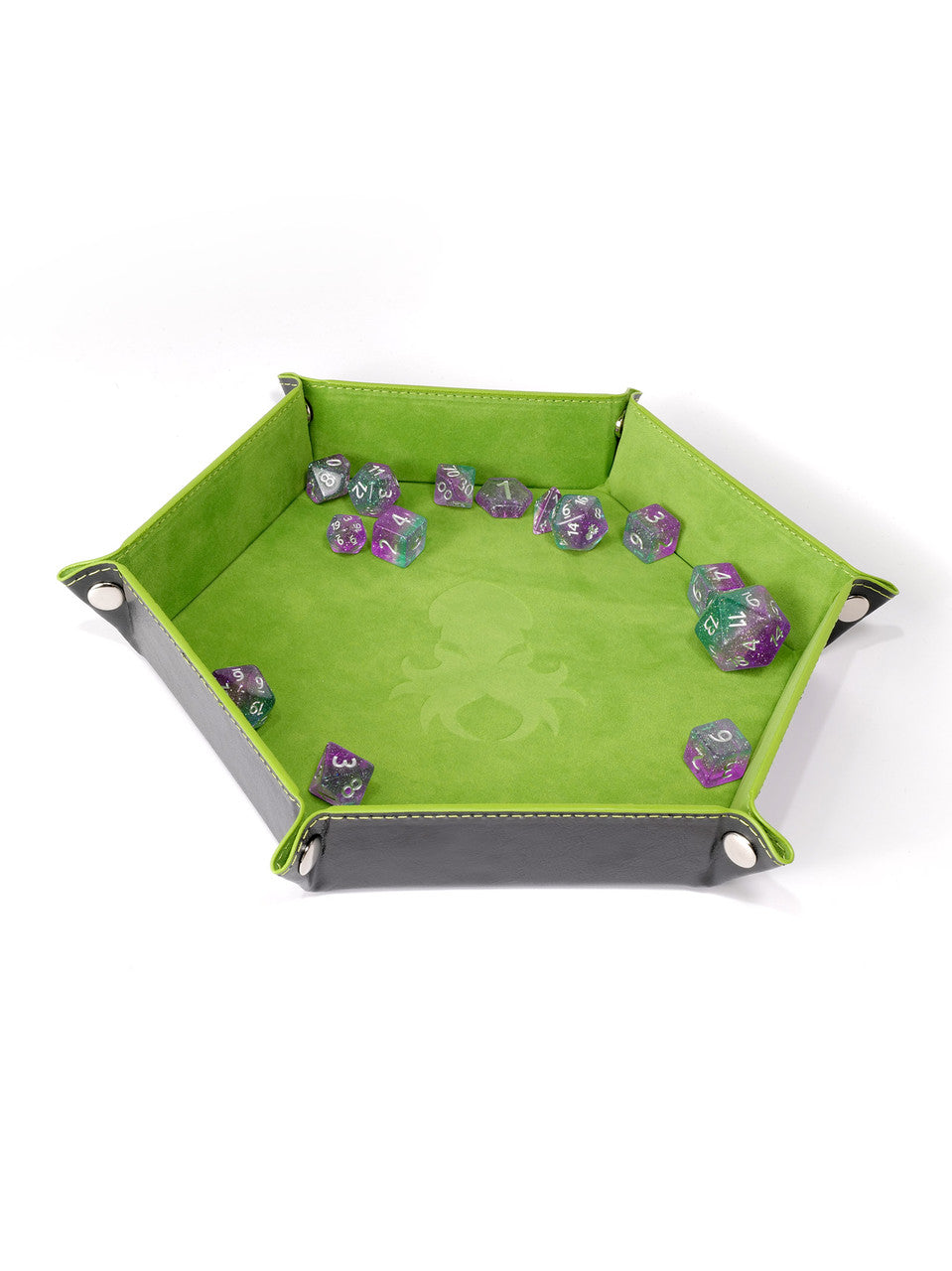 Collapsible Kraken Dice Tray Green and Black