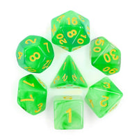 Green Milky 7pc Polyhedral Dice Set