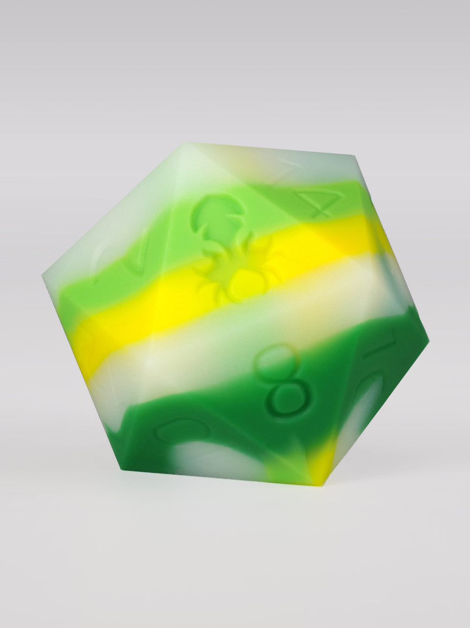 Green/Yellow Glow in the Dark 50mm Silicone D20