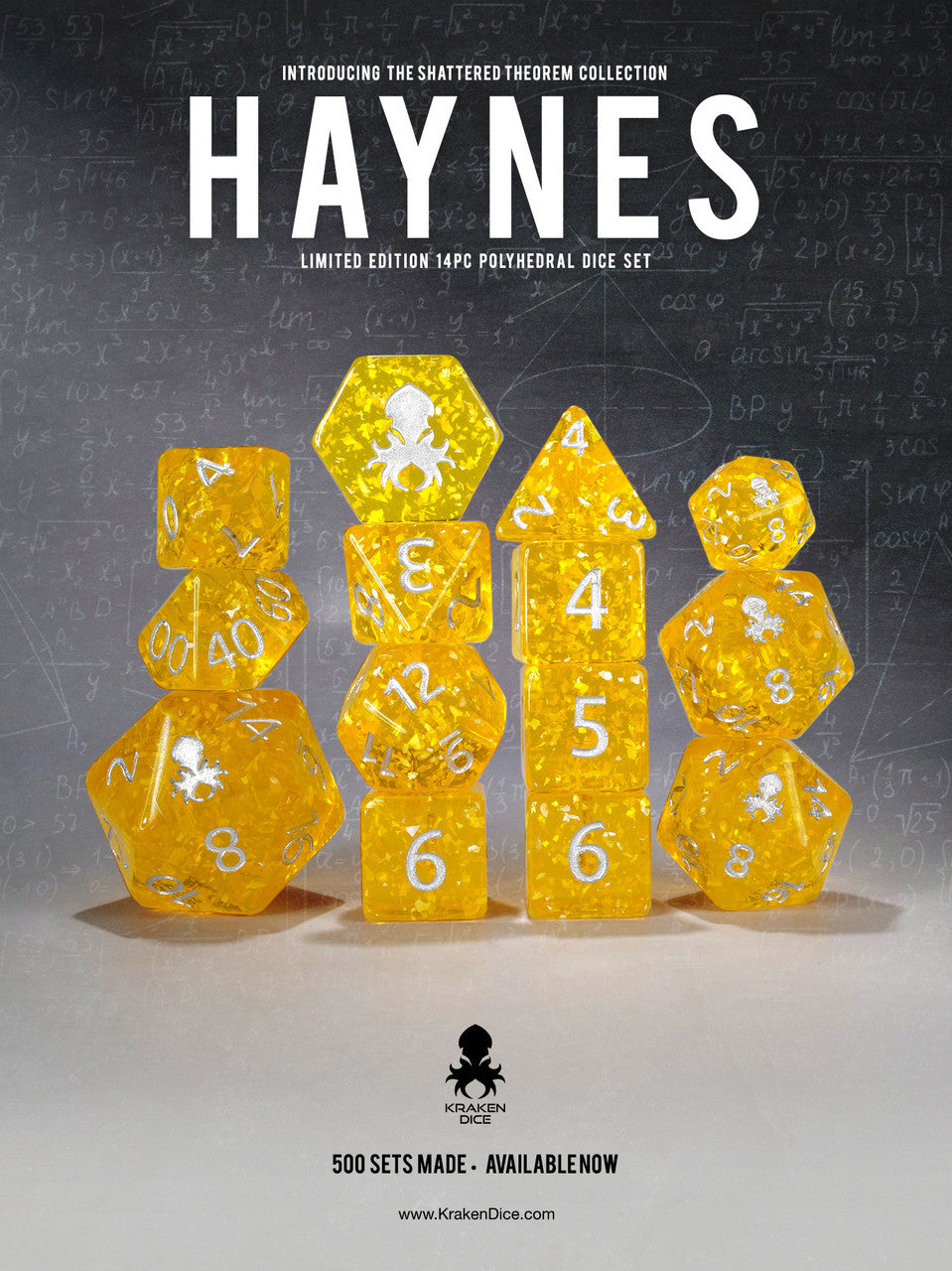 Haynes : Shattered Theorem 14pc Limited Edition Polyhedral Dice Set