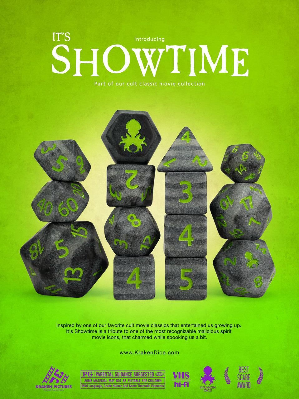 It's Showtime 14pc Cult Classic Themed Dice Set