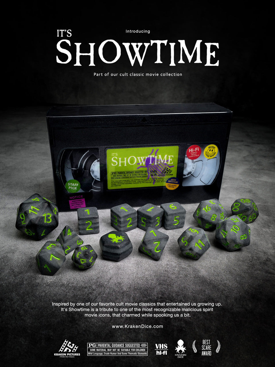 It's Showtime 14pc Cult Classic Themed Dice Set