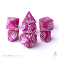 Kraken Signature's 7pc Tyrian with Silver Ink Polyhedral RPG Dice Set