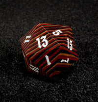 Light Colored 30mm Wooden D20