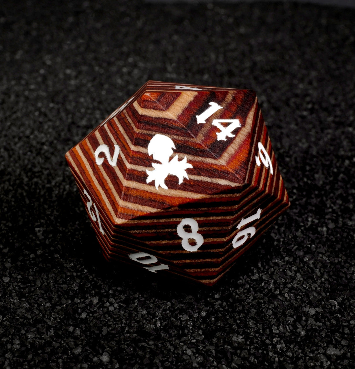 Light Colored 30mm Wooden D20