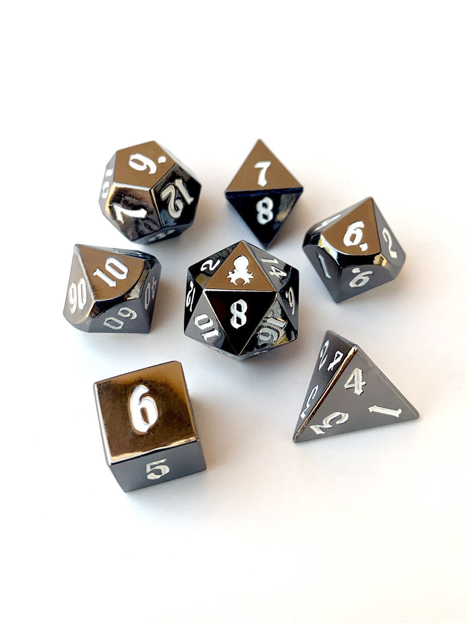 Mini Paladin's Dark Rite 10mm Metal Dice Set for RPGS