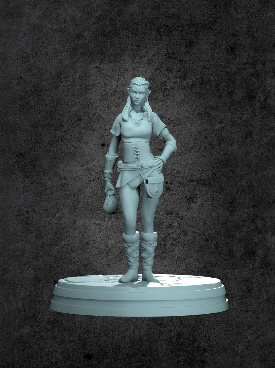 Karma (Elf Female) Miniature for Tabletop RPGs – Kraken Dice