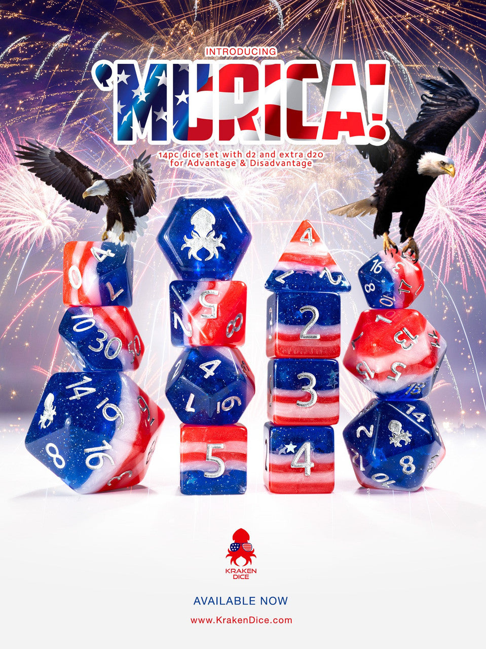 'Murica 14pc Limited Edition Charity Dice Set