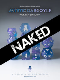 Naked Mystic Gargoyle 14pc Dice Set With Kraken Logo