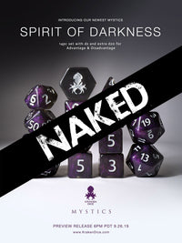 Naked Spirit of Darkness 14pc Dice Set With Kraken Logo