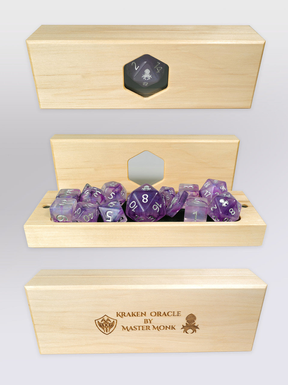 Kraken's Oracle Aspen Dice Vault by Master Monk