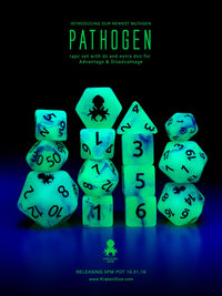 Pathogen 14pc Glow in the Dark Kraken Logo with Blue Ink for RPGs