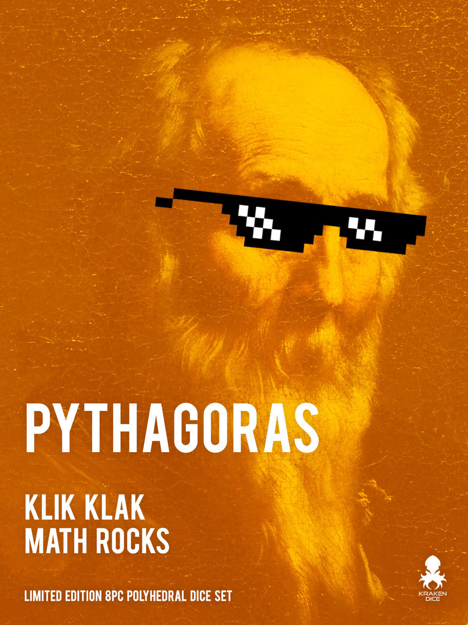 Pythagoras: Klik Klak Math Rocks Limited Edition 8pc Polyhedral Dice Set