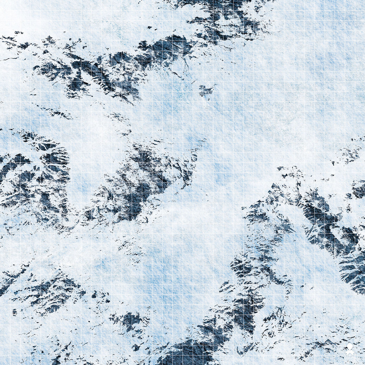 Kraken Dice RPG Encounter Map Quick Mat- Winter Pass 36"x36"