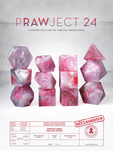 PRAWJECT:24  RAW RPG Dice Set