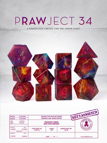 PRAWJECT:34  RAW RPG Dice Set