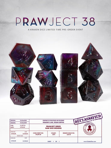 PRAWJECT:38  RAW RPG Dice Set