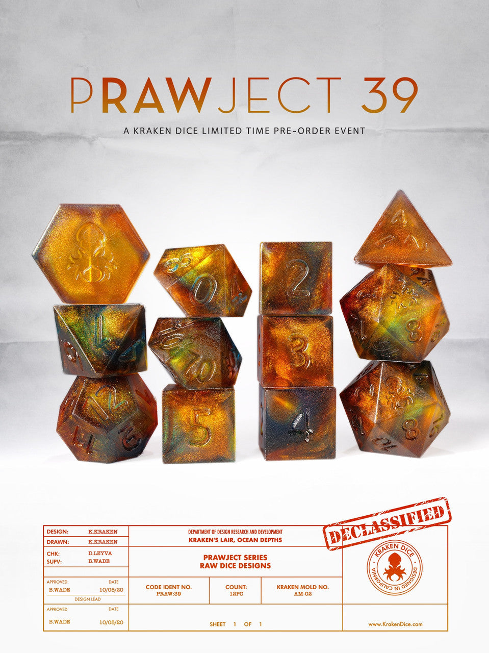 PRAWJECT:39  RAW RPG Dice Set
