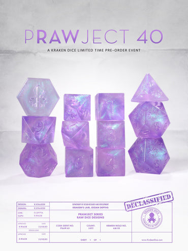 PRAWJECT:40 RAW RPG Dice Set