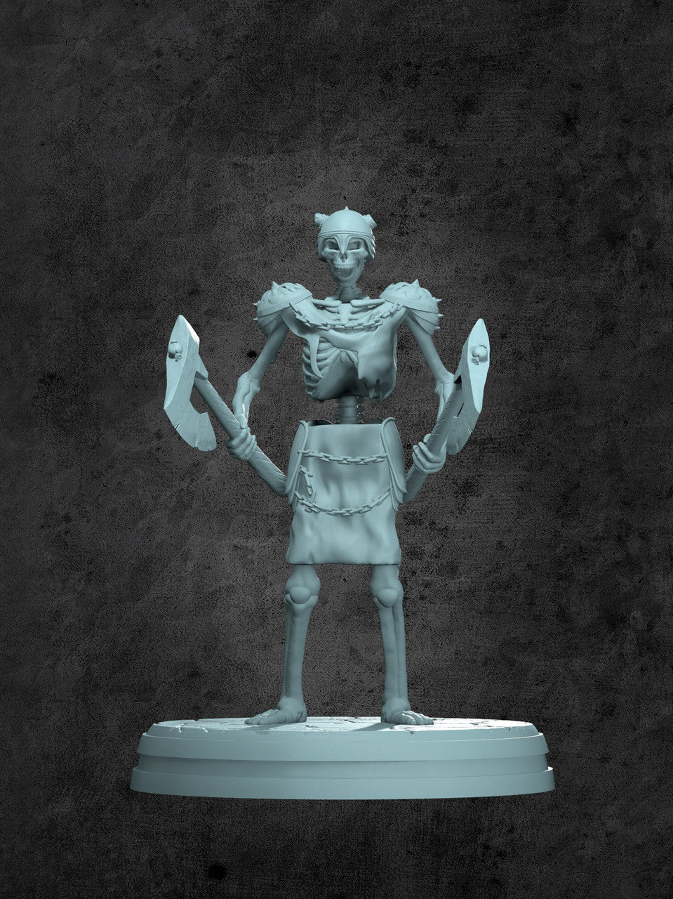 Skeleton Hatchetman Miniature for Tabletop RPGs