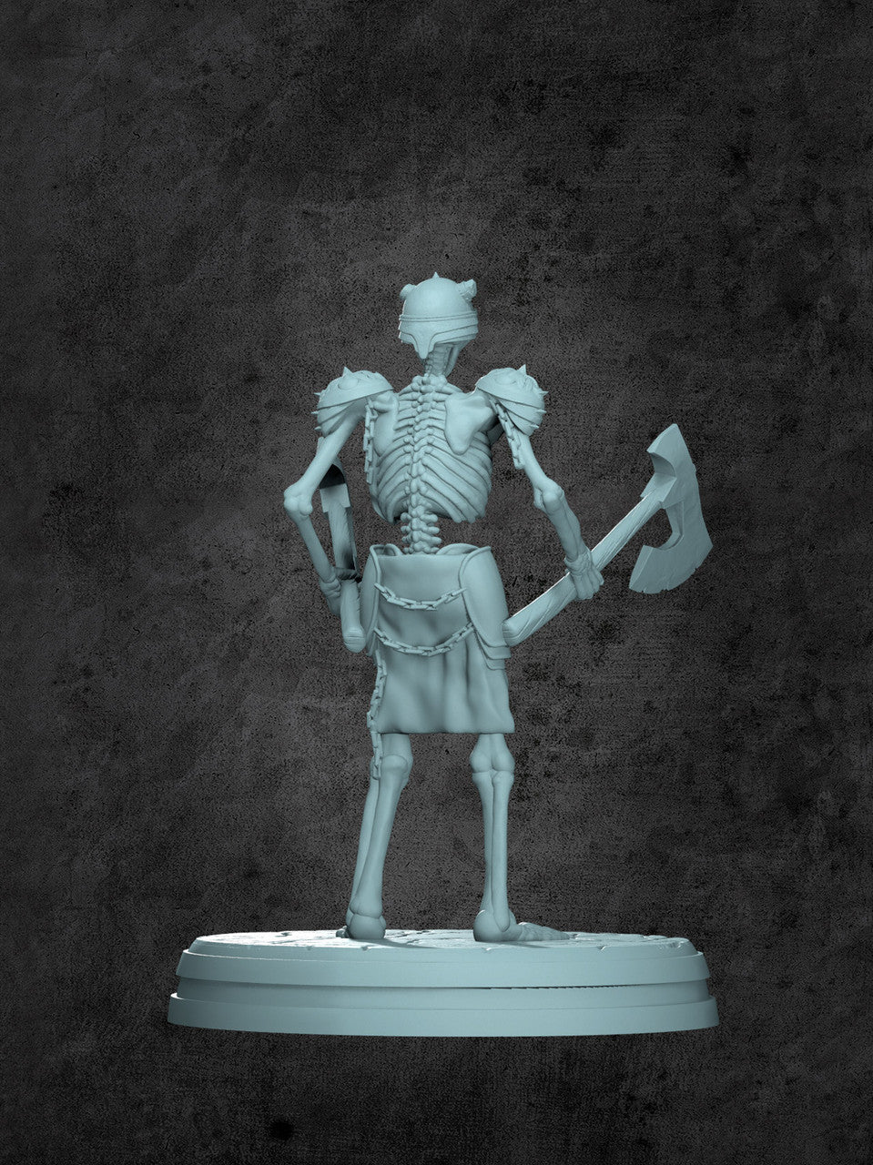 Skeleton Hatchetman Miniature for Tabletop RPGs