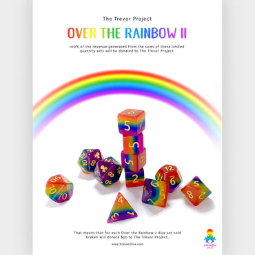 The Trevor Project Over The Rainbow II 11pc Dice Set
