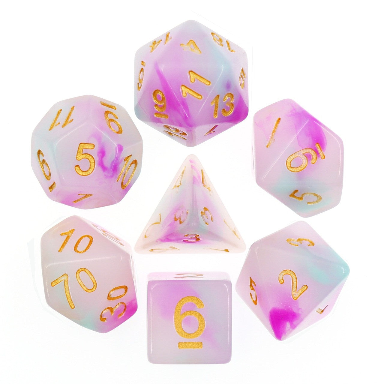 Ultra Helio Opalescent Jade 7pc Polyhedral Dice Set
