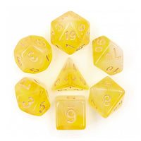 Yellow Milky 7pc Polyhedral Dice Set