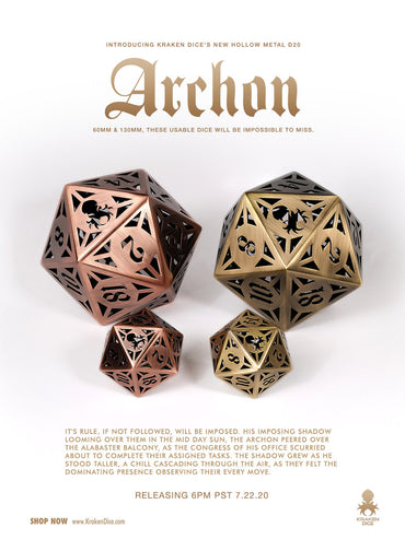 Archon: Bronze 60mm Hollow D20