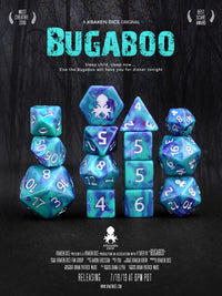 Bugaboo 14pc Dice Set inked in Silver