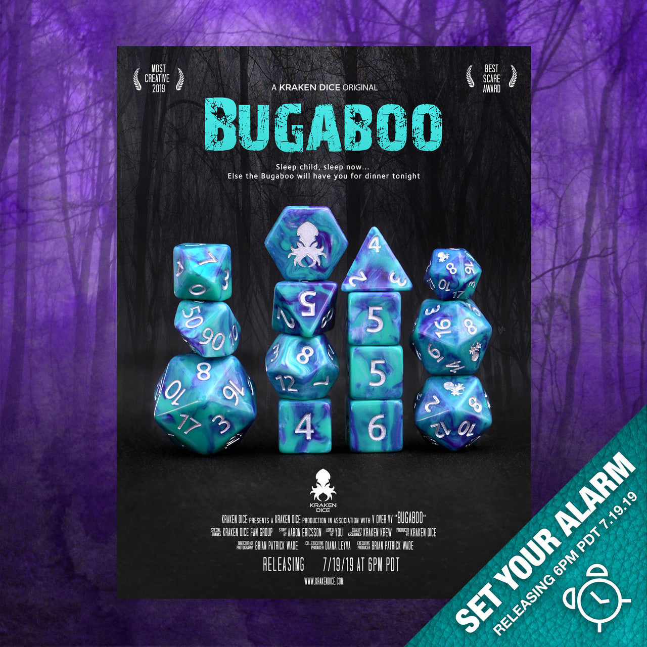 Boogeyman Kraken Dice sold set