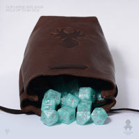 Freestanding Large Dice Bag In Blue Leather