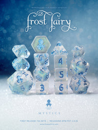 Frost Fairy Blue Shimmer 14pc Metallic Blue Ink Dice Set