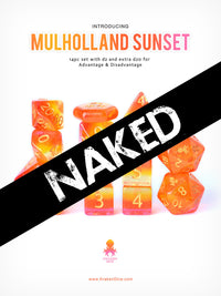 Mulholland Sunset No Ink 14pc Dice Set With Kraken Logo
