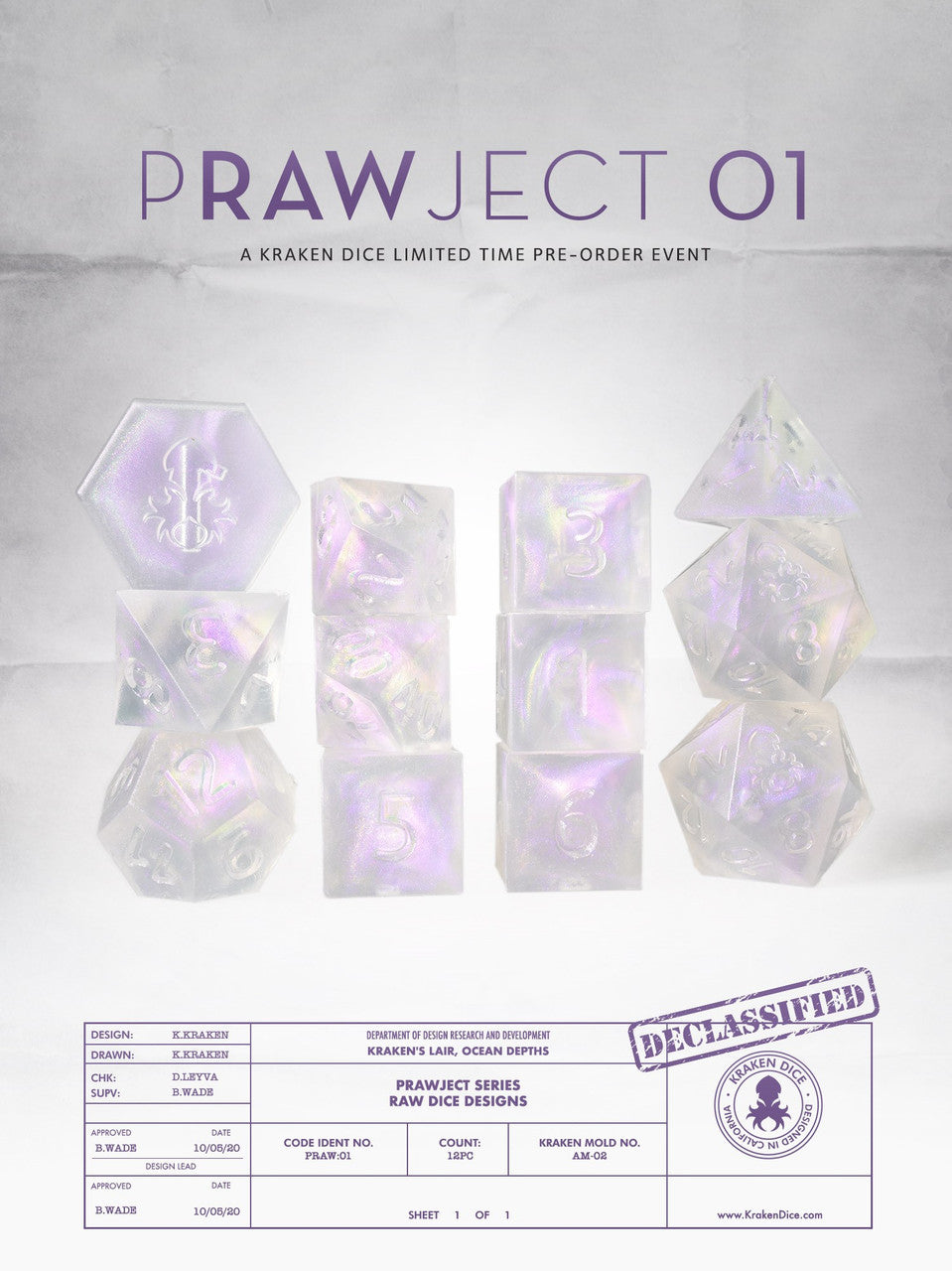 PRAWJECT:01  RAW RPG Dice Set