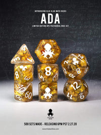 Ada: Klik Klak Math Rocks Limited Edition 8pc Polyhedral Dice Set