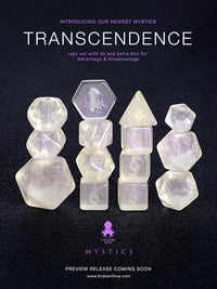 Transcendence Naked Mystics 14pc Dice Set With Kraken Logo