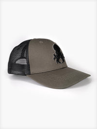 Kraken Logo Grey Silhouette  Snapback Trucker Cap