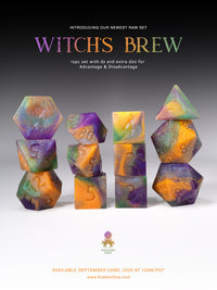 RAW Witches Brew 12pc Glow in the Dark RPG Dice Set